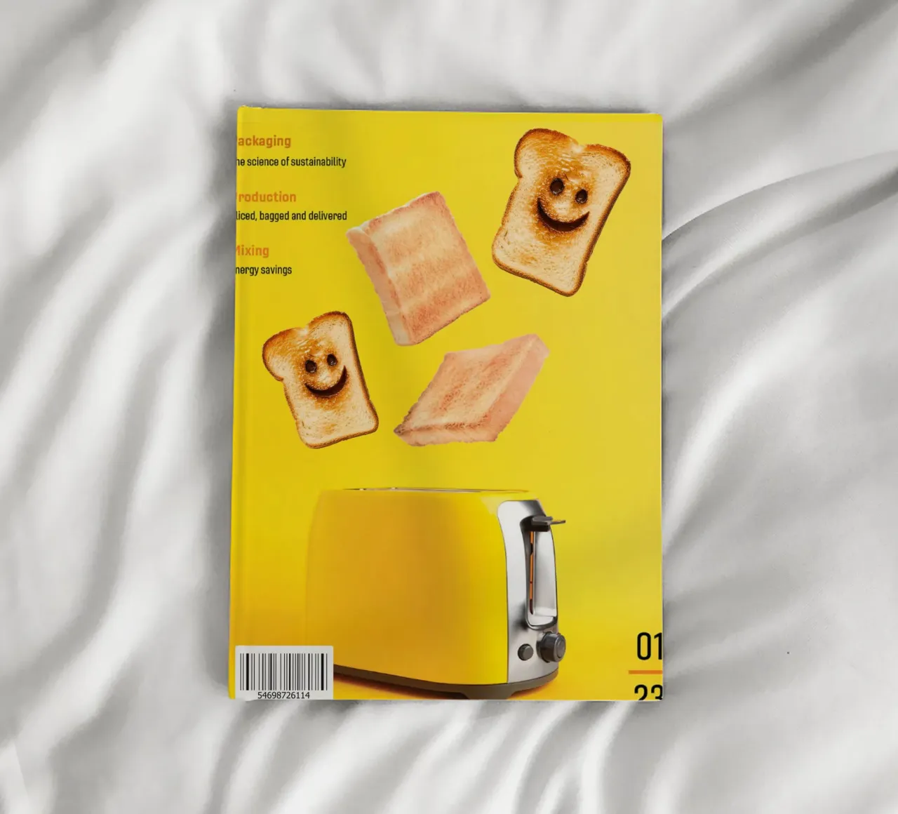 Slices of toasted bread with smiling faces notebook by ramosashop