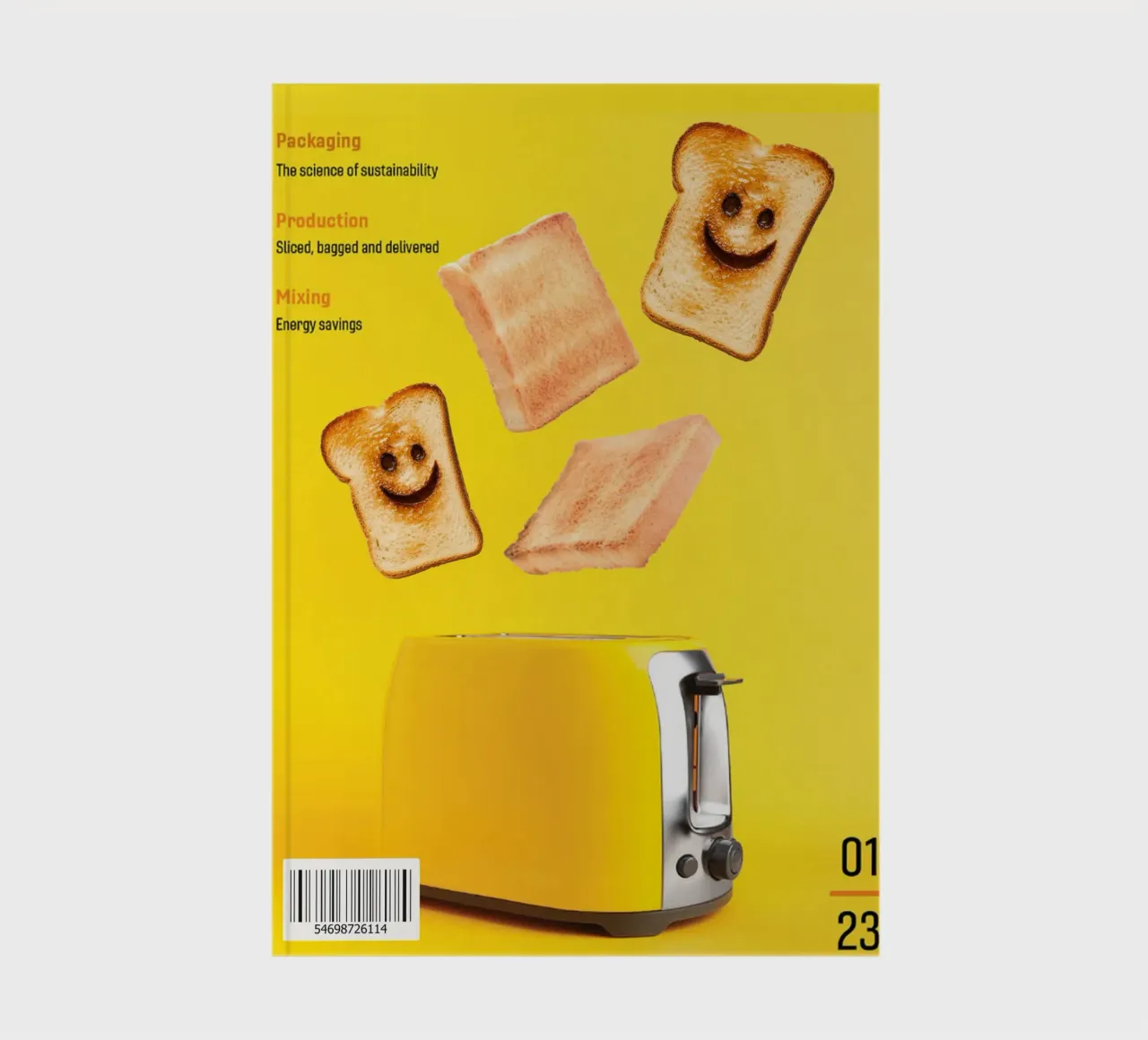 Slices of toasted bread with smiling faces carnet de notes de ramosashop