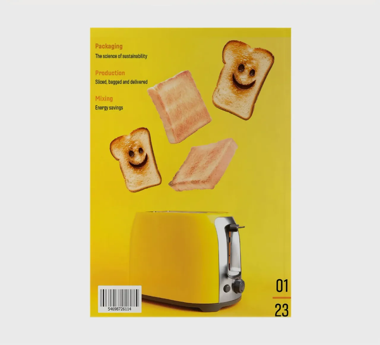 Slices of toasted bread with smiling faces notebook by ramosashop