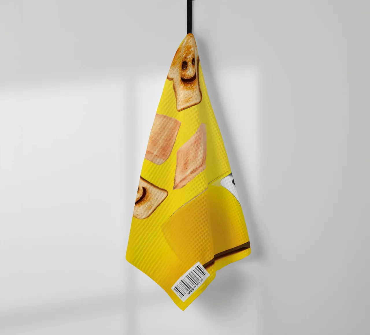 Slices of toasted bread with smiling faces torchon de ramosashop