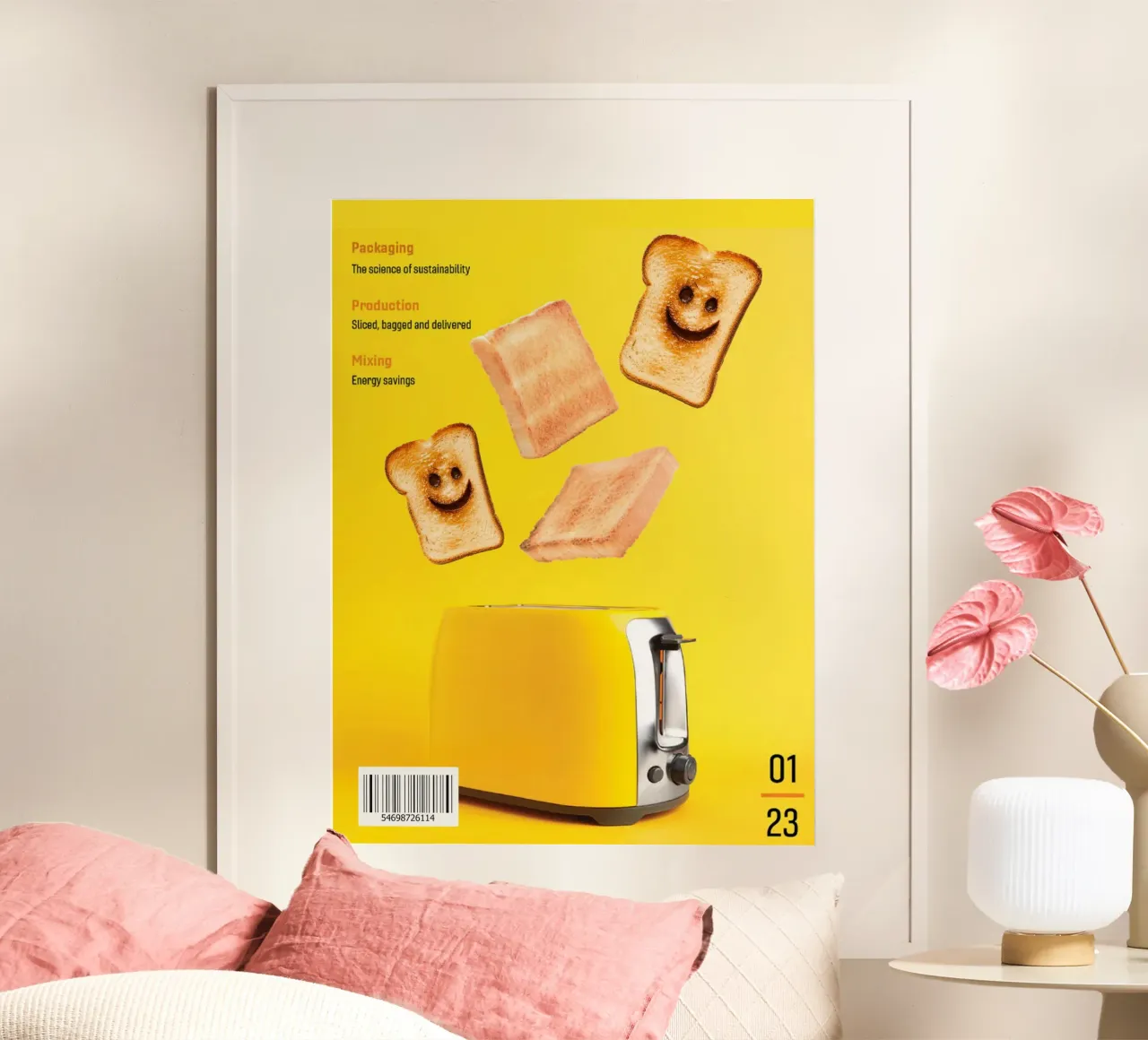 Slices of toasted bread with smiling faces carta hahnemühle da ramosashop