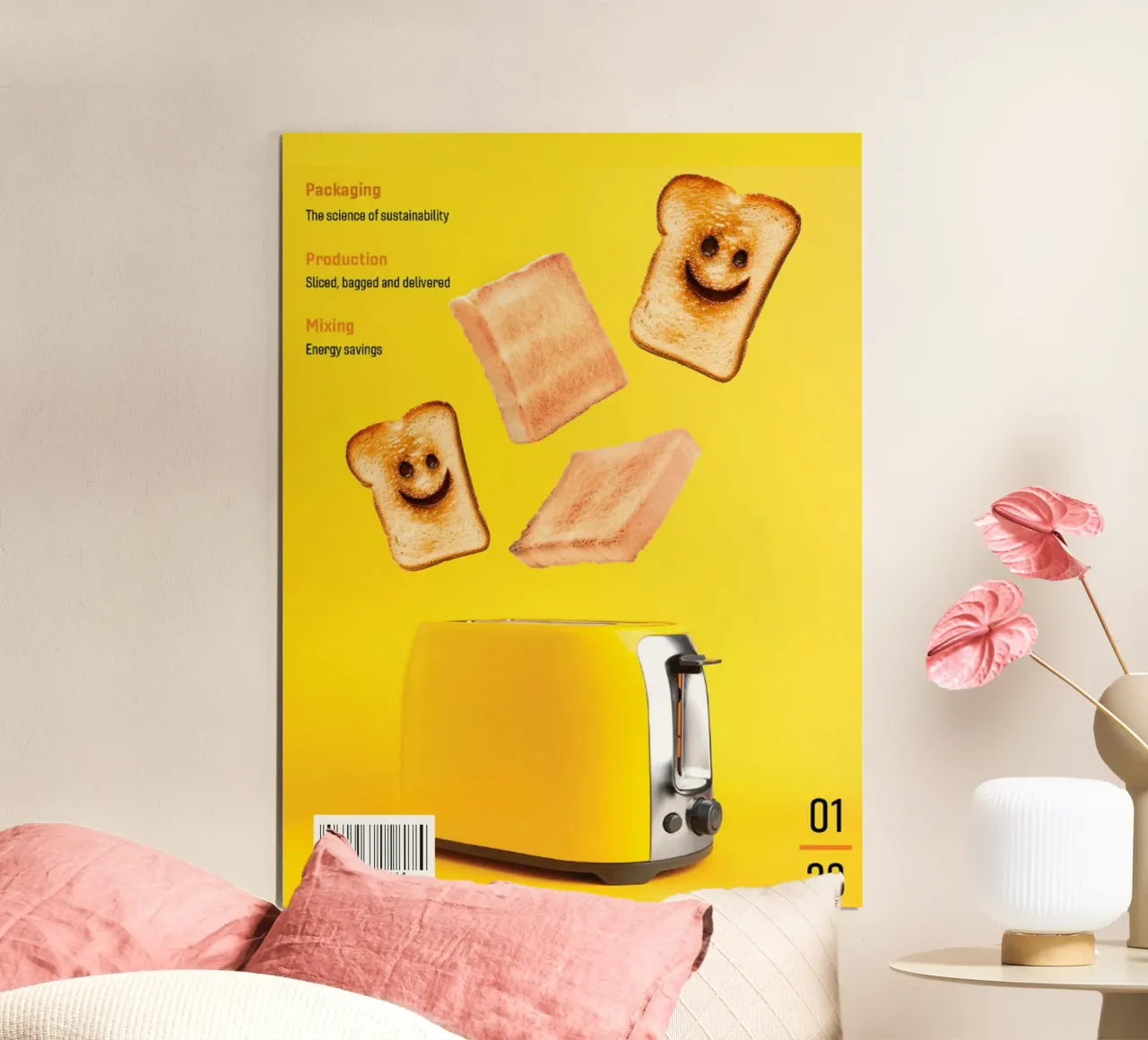 Slices of toasted bread with smiling faces carta hahnemühle da ramosashop
