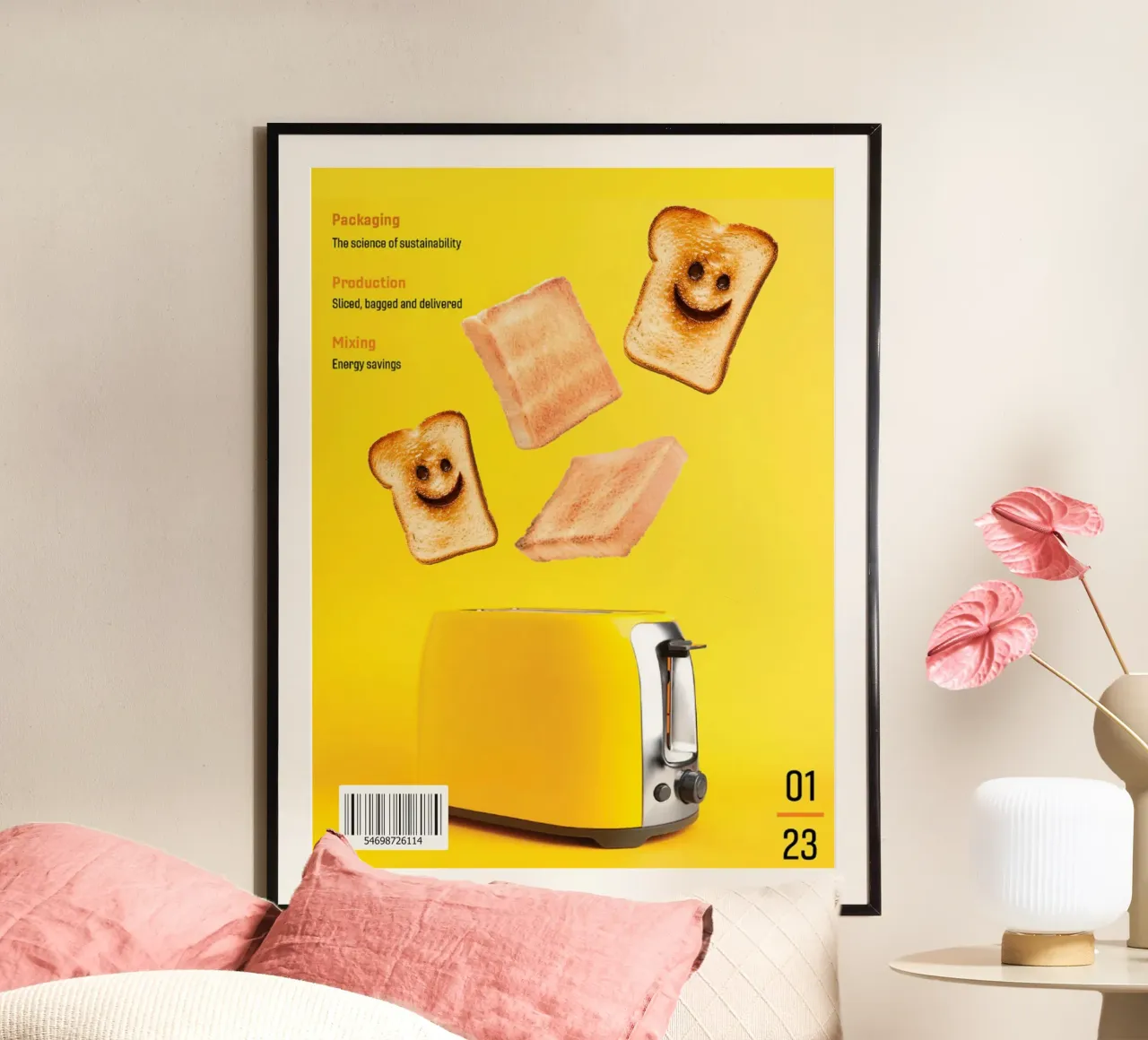 Slices of toasted bread with smiling faces carta hahnemühle da ramosashop