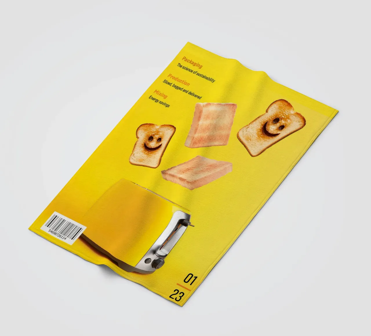 Slices of toasted bread with smiling faces coperta in pile da ramosashop