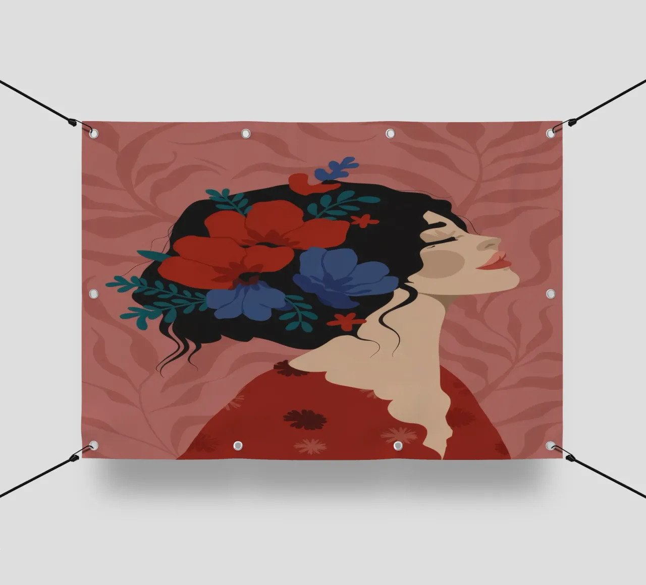 Pensieri in fiore telo in pvc da Artie Shifa