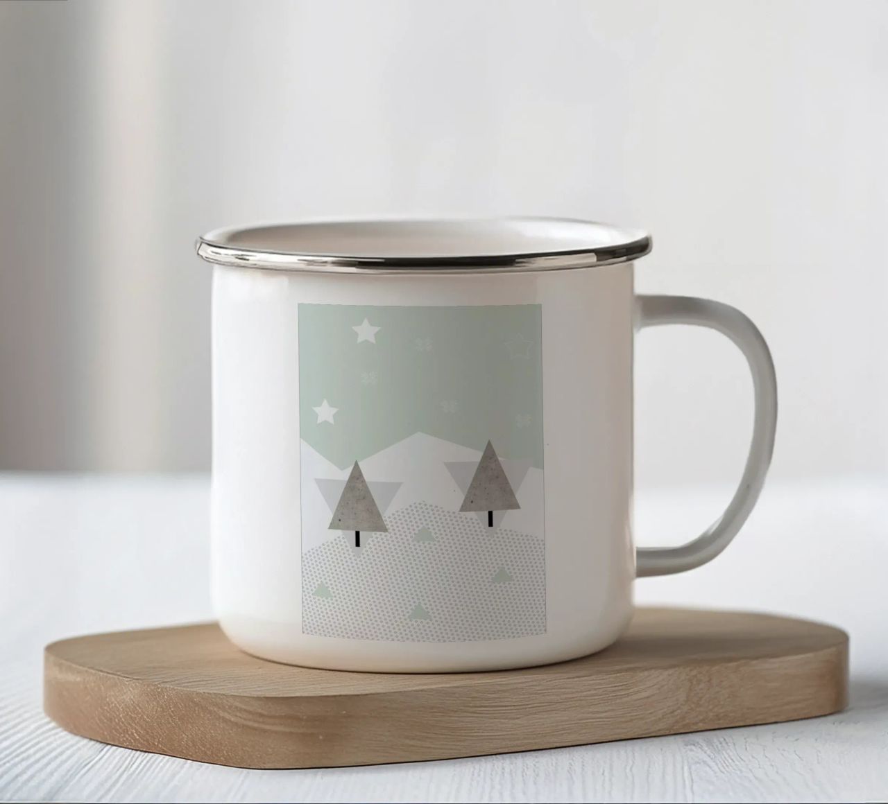 Winter Trees tazza in smalto da XOXO Arte