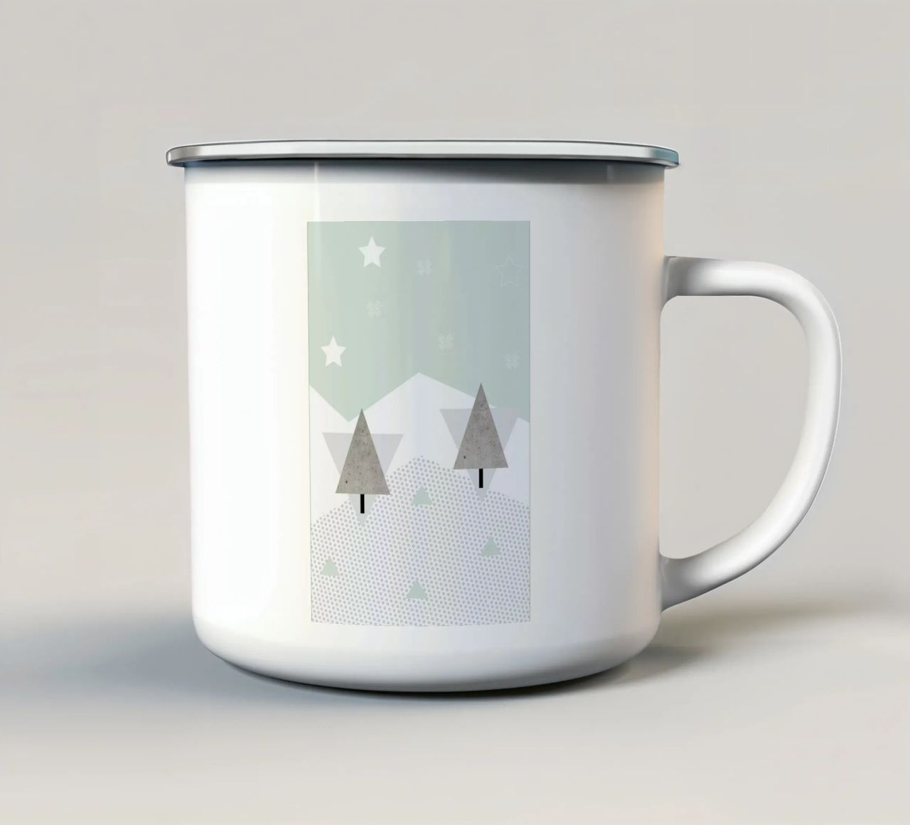 Winter Trees tazza in smalto da XOXO Arte