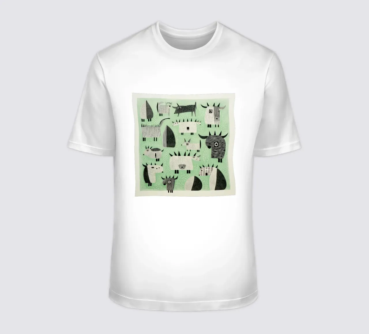 Yak verdi 3 t-shirt da Minimal Animal Art