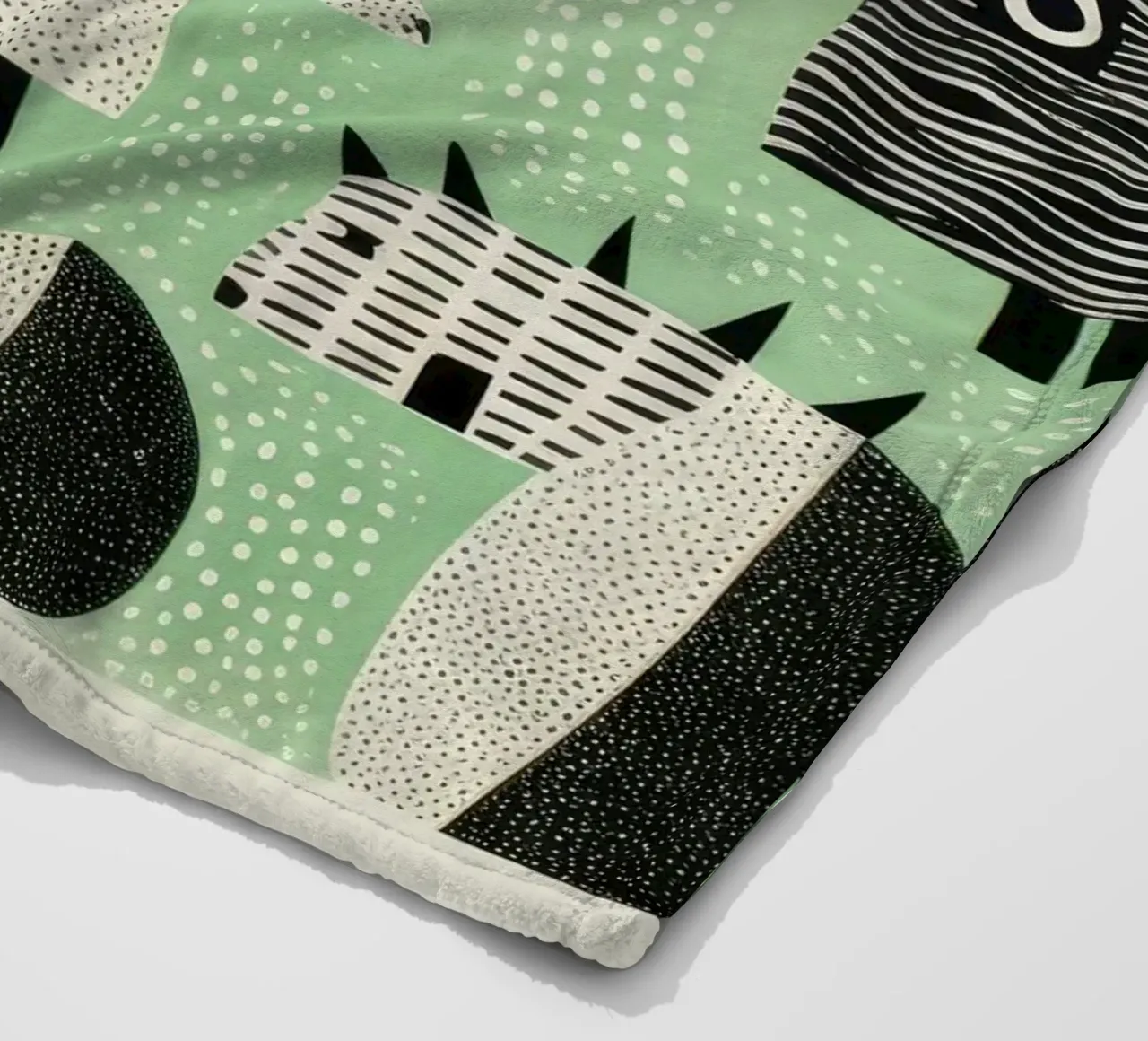 Yak verdi 3 coperta in pile da Minimal Animal Art