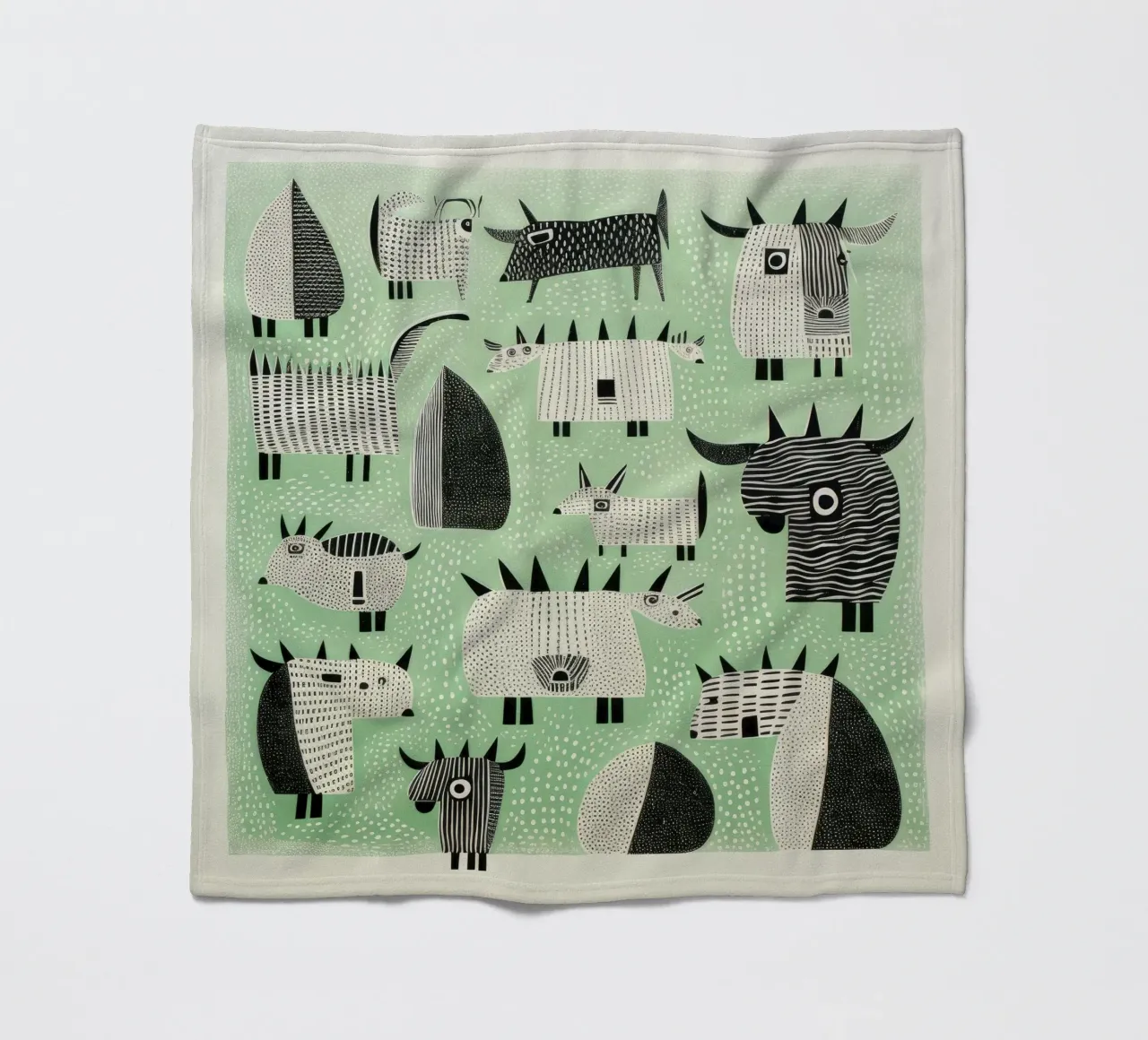 Yak verdi 3 coperta in pile da Minimal Animal Art