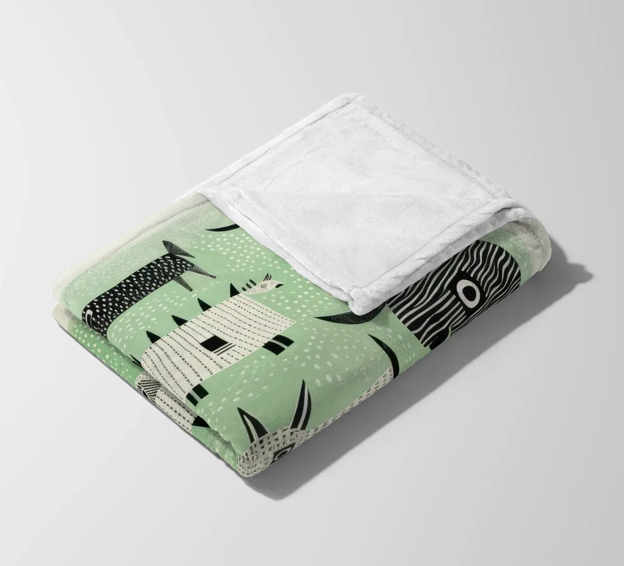 Yak verdi 3 coperta in pile da Minimal Animal Art