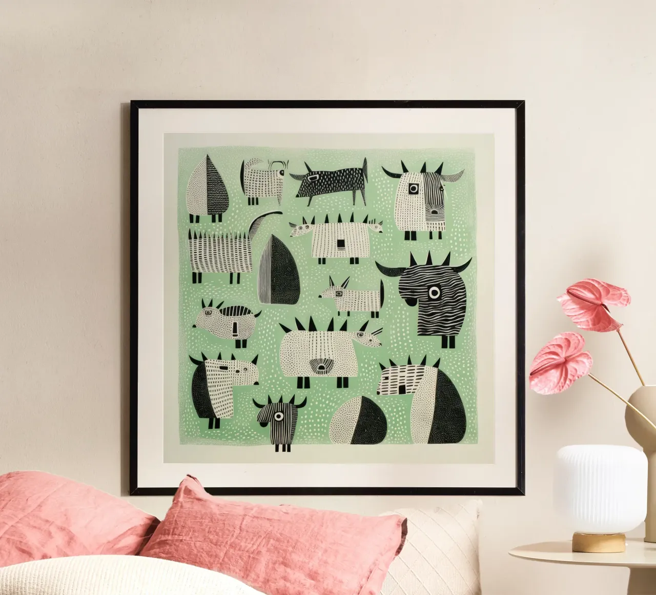 Yak verdi 3 carta hahnemühle da Minimal Animal Art