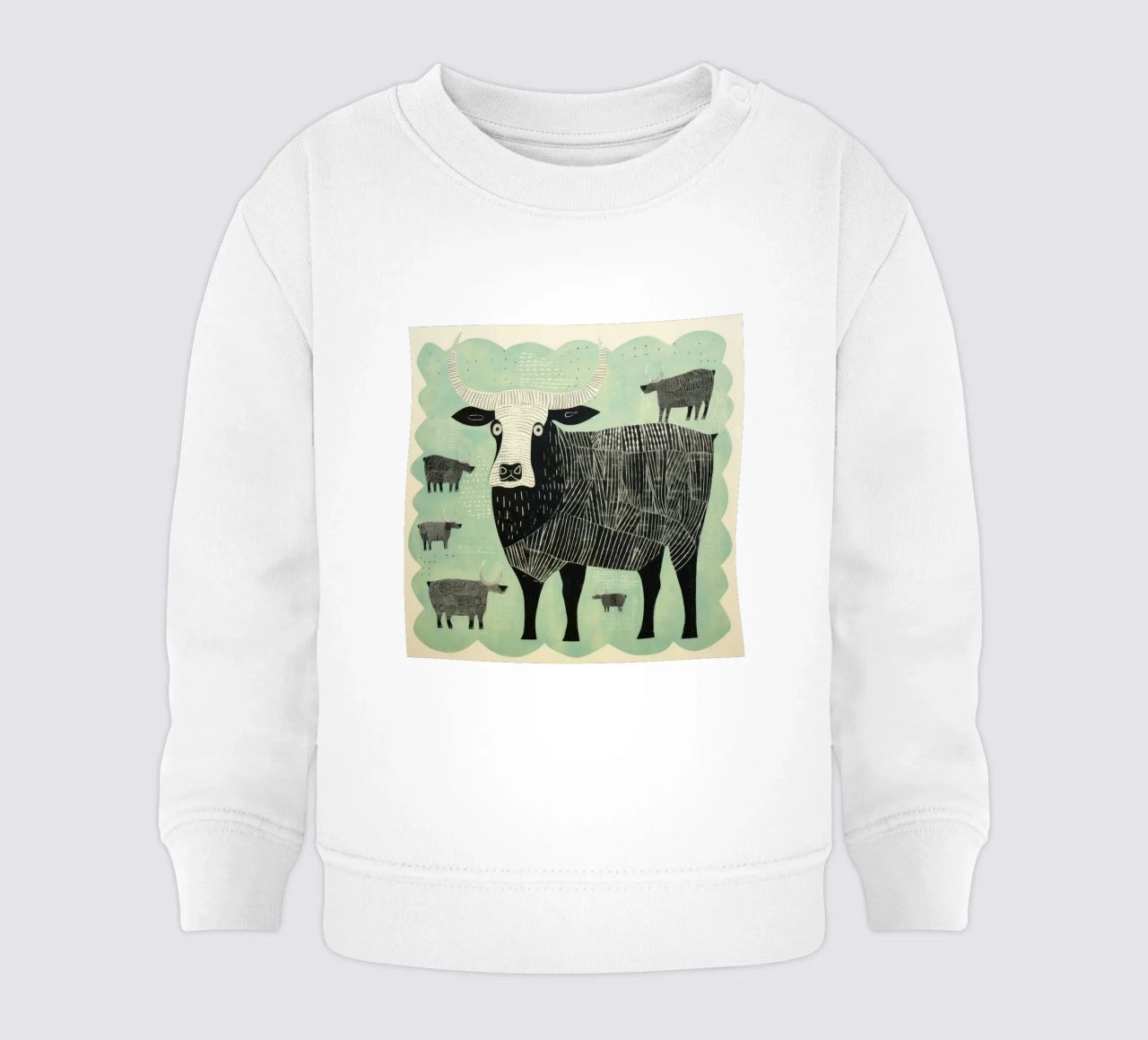 Yak verdi 4 felpa neonato da Minimal Animal Art