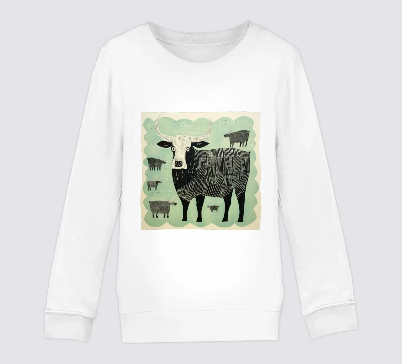 Yak verdi 4 felpa bambino da Minimal Animal Art