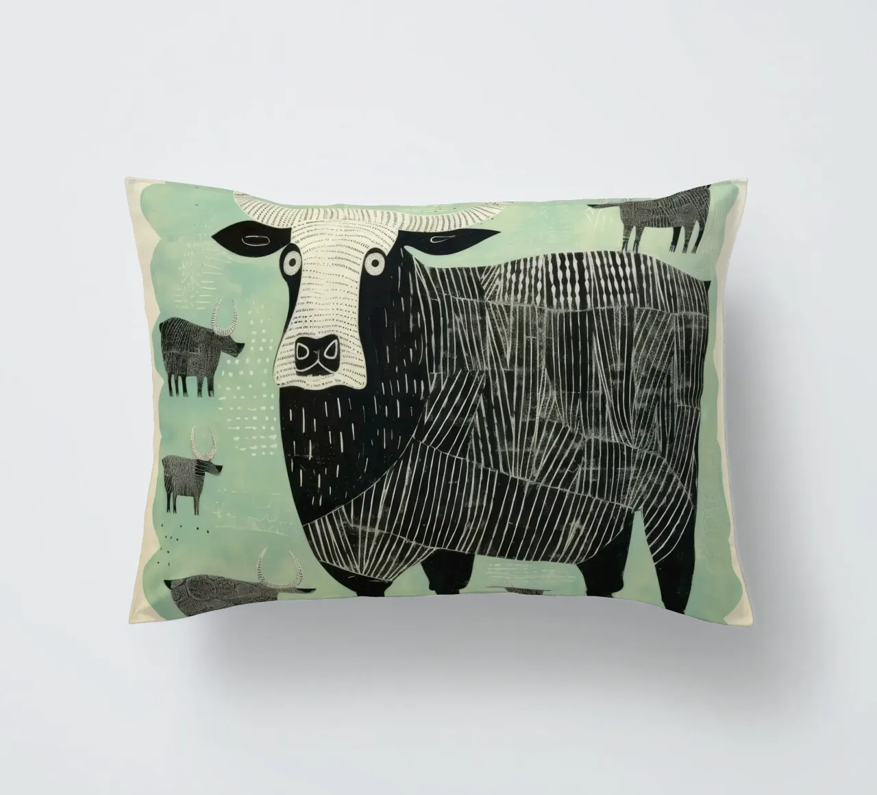 Yak verdi 4 cuscino da Minimal Animal Art