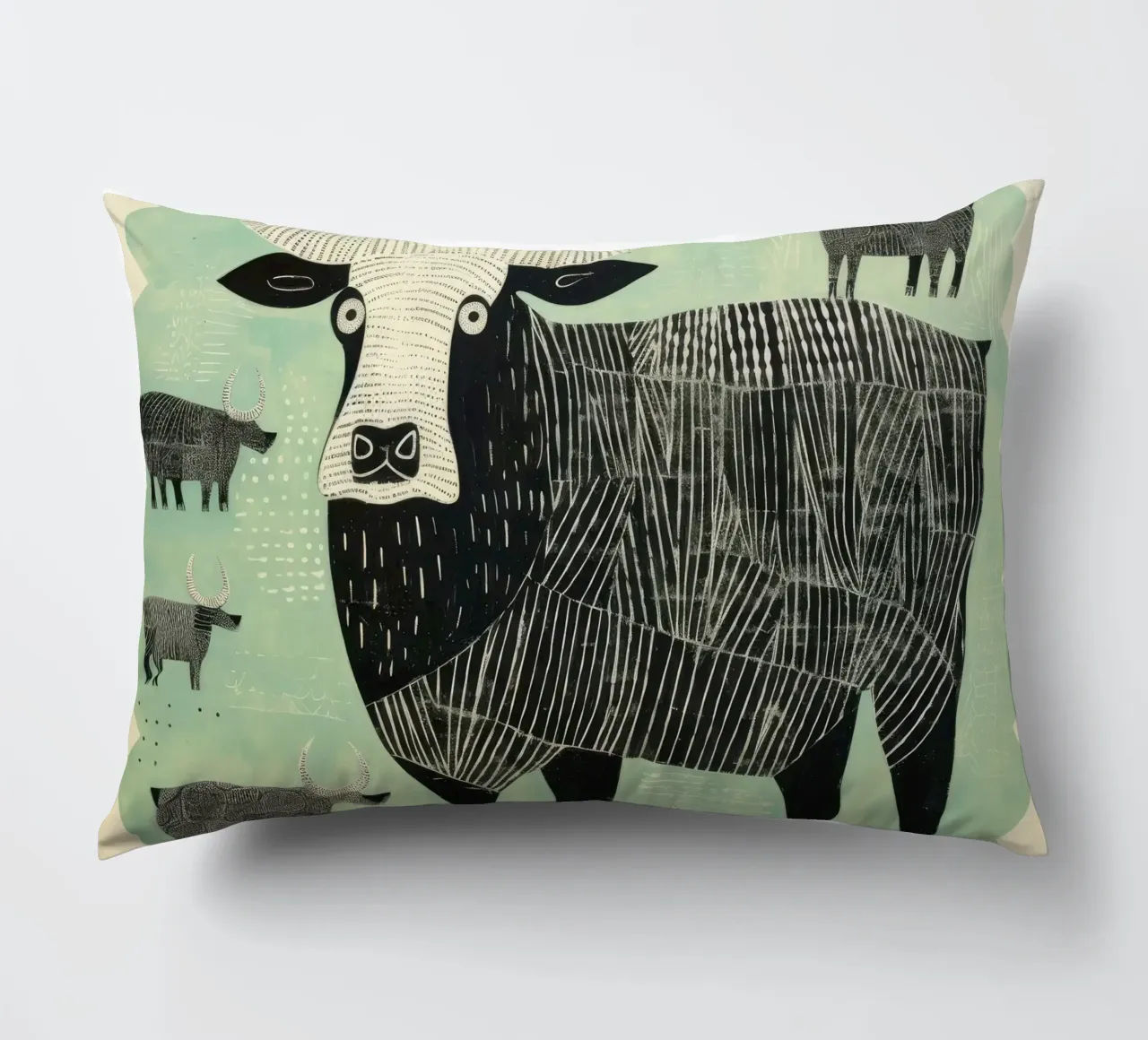 Yak verdi 4 cuscino da Minimal Animal Art