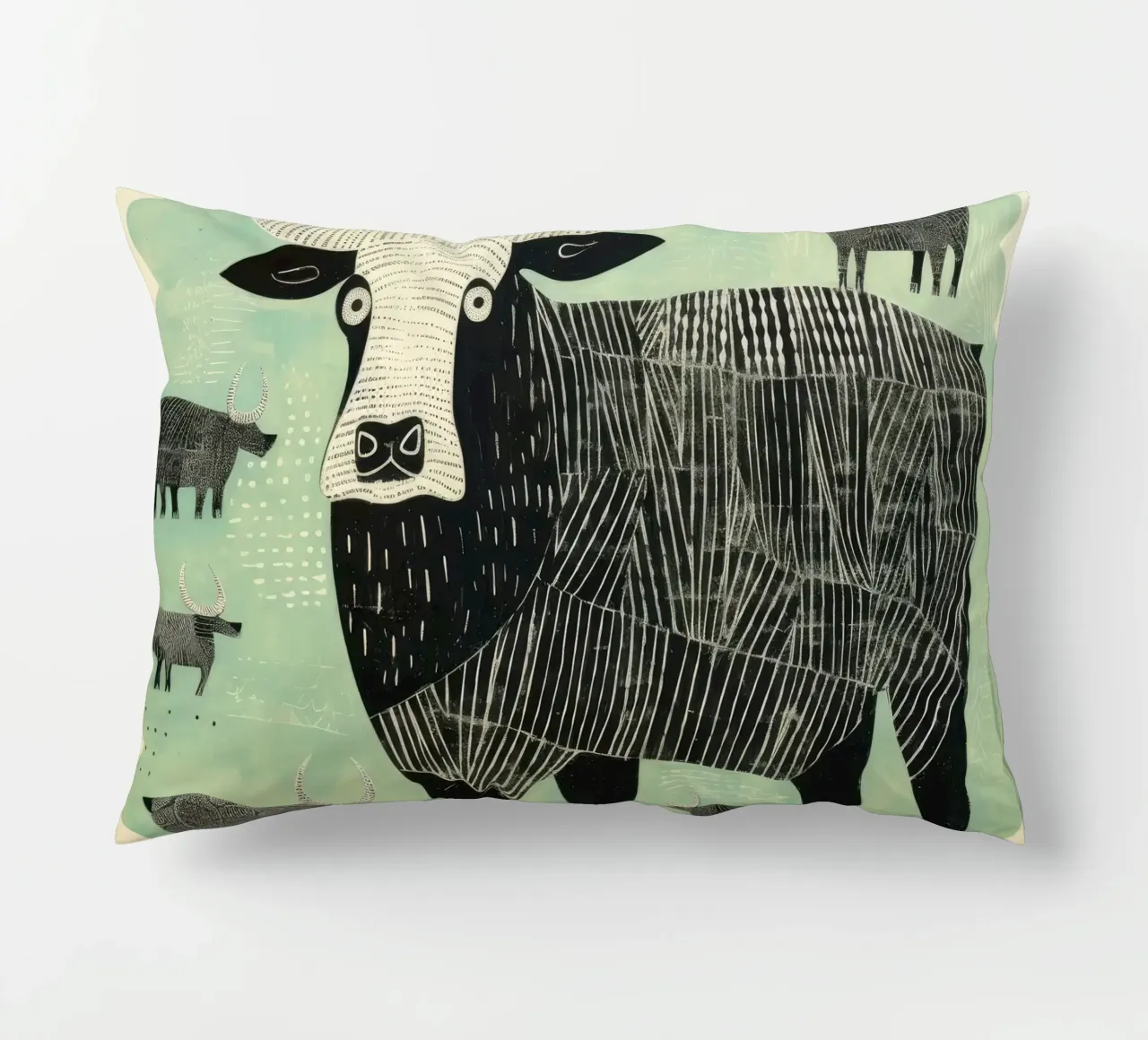 Yak verdi 4 cuscino da Minimal Animal Art