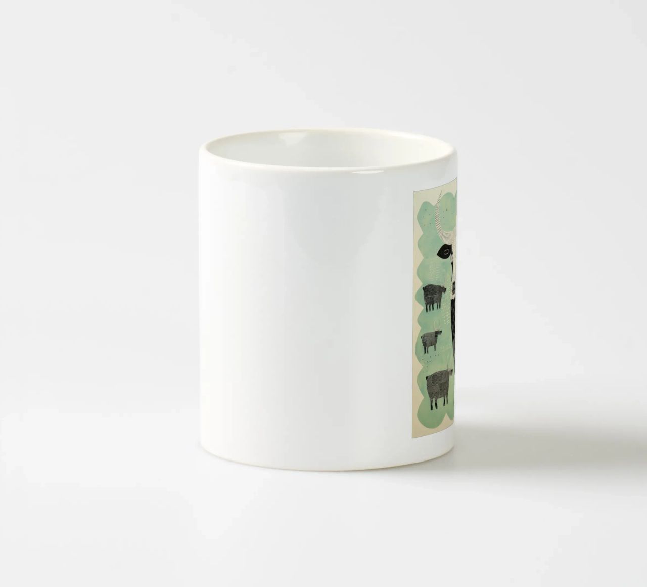 Yak verdi 4 tazza in ceramica da Minimal Animal Art