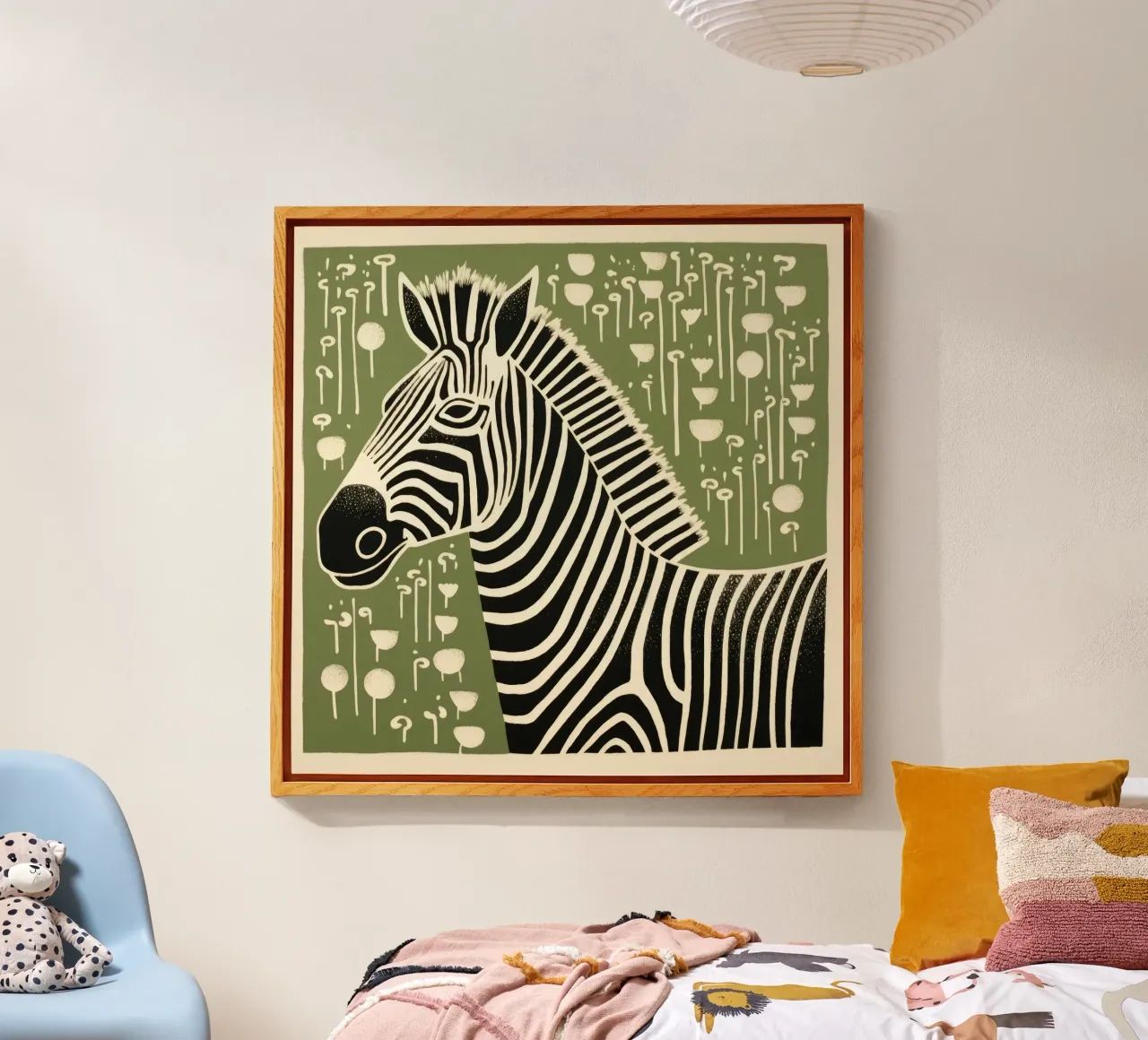 Zebra verde plexiglass da Minimal Animal Art
