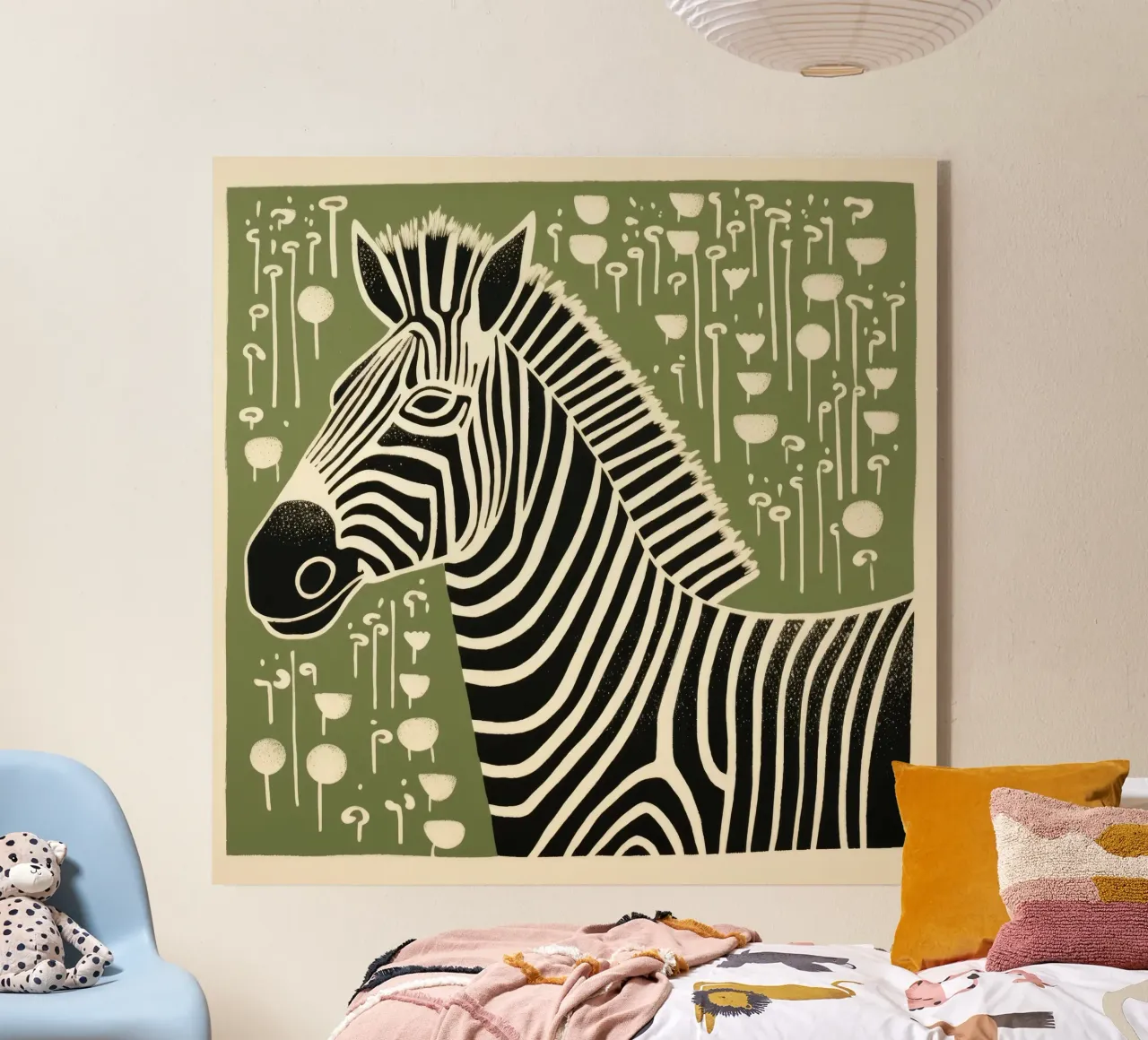 Zebra verde plexiglass da Minimal Animal Art