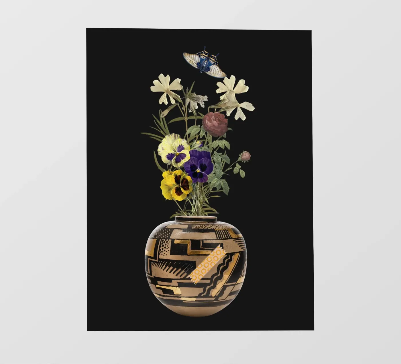 patterned vase backlit folie van ramosashop