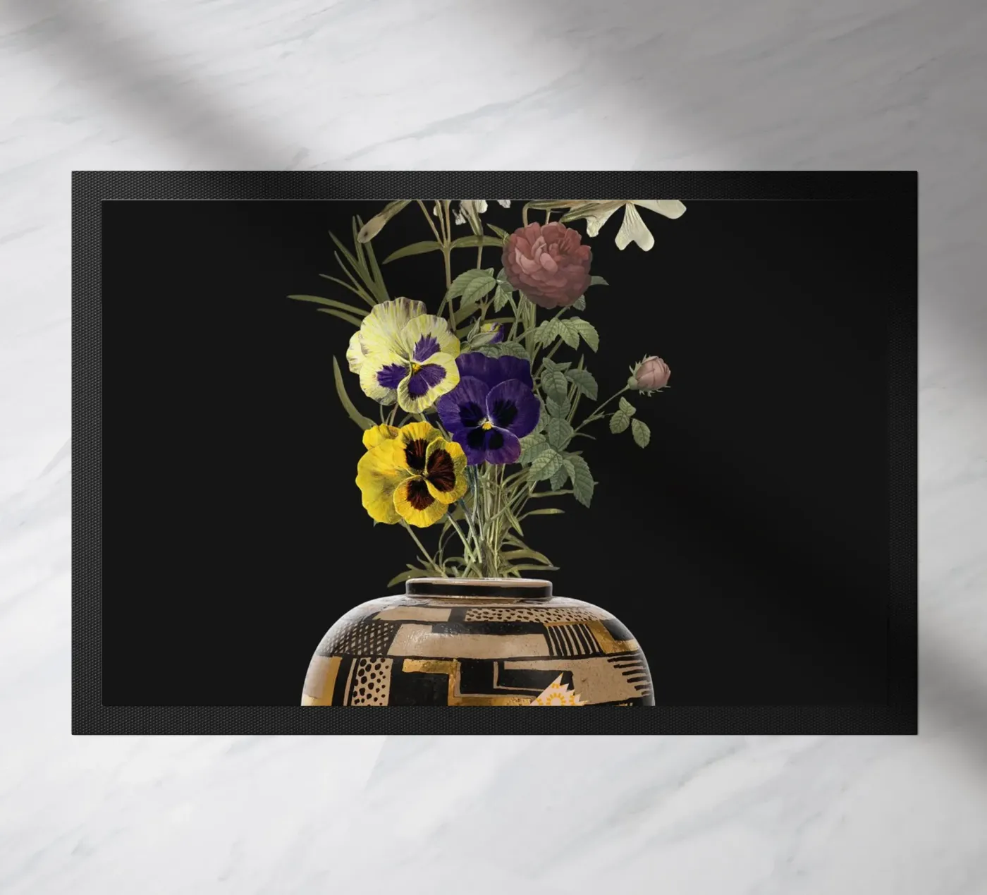 patterned vase deurmat van ramosashop