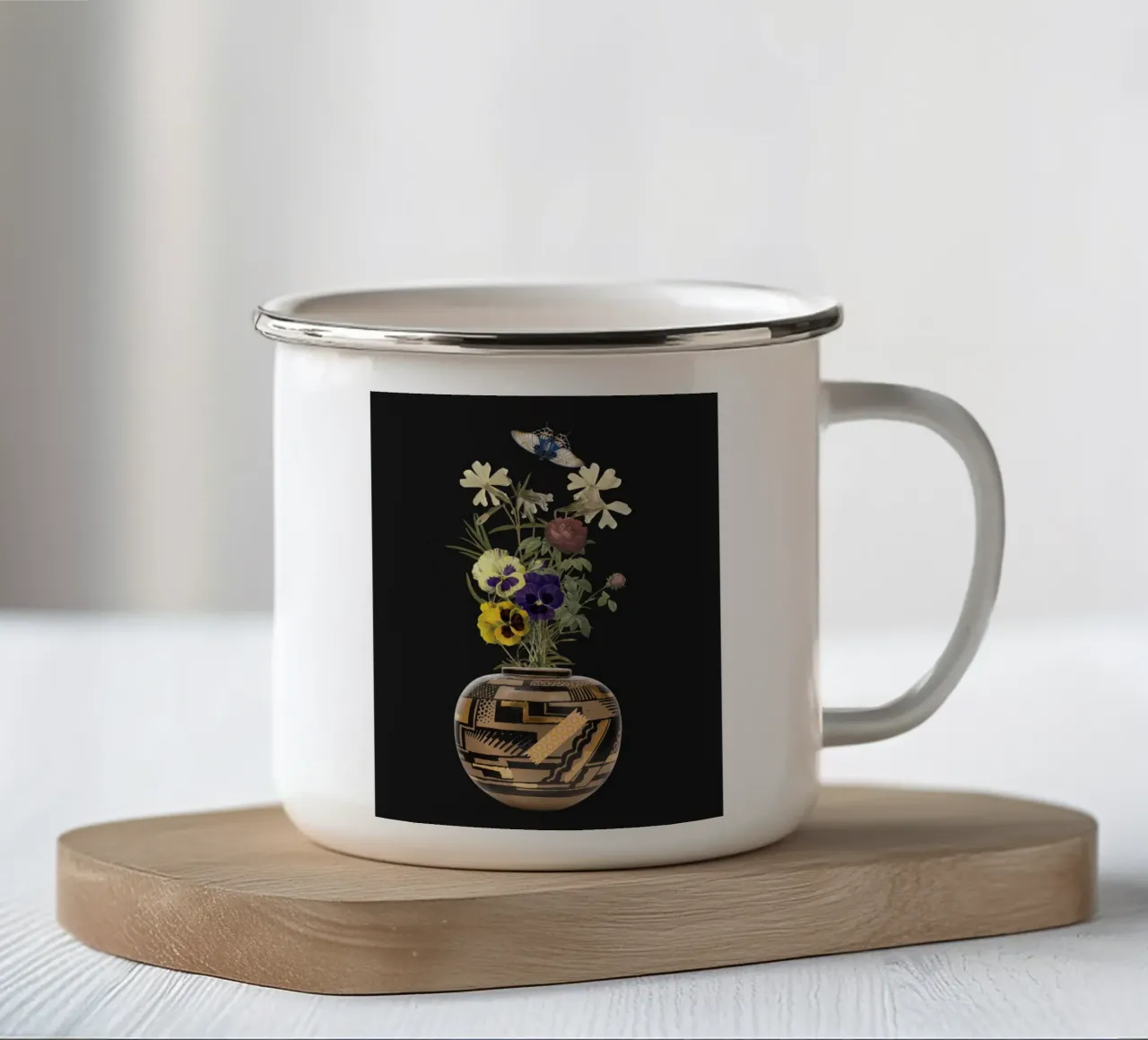 patterned vase tazza in smalto da ramosashop