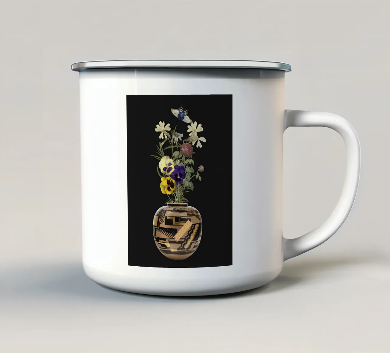 patterned vase tazza in smalto da ramosashop