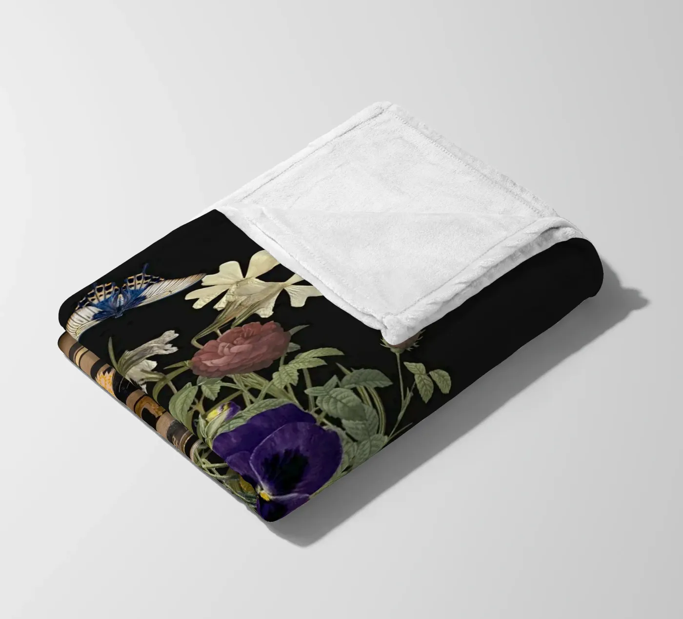 patterned vase fleece blanket by ramosashop