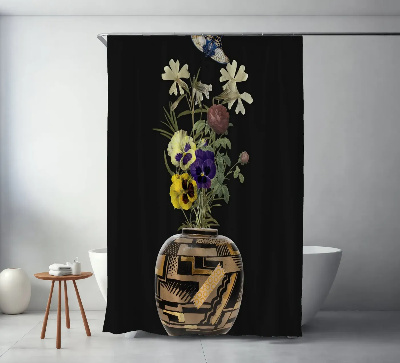 patterned vase Duschvorhang von ramosashop