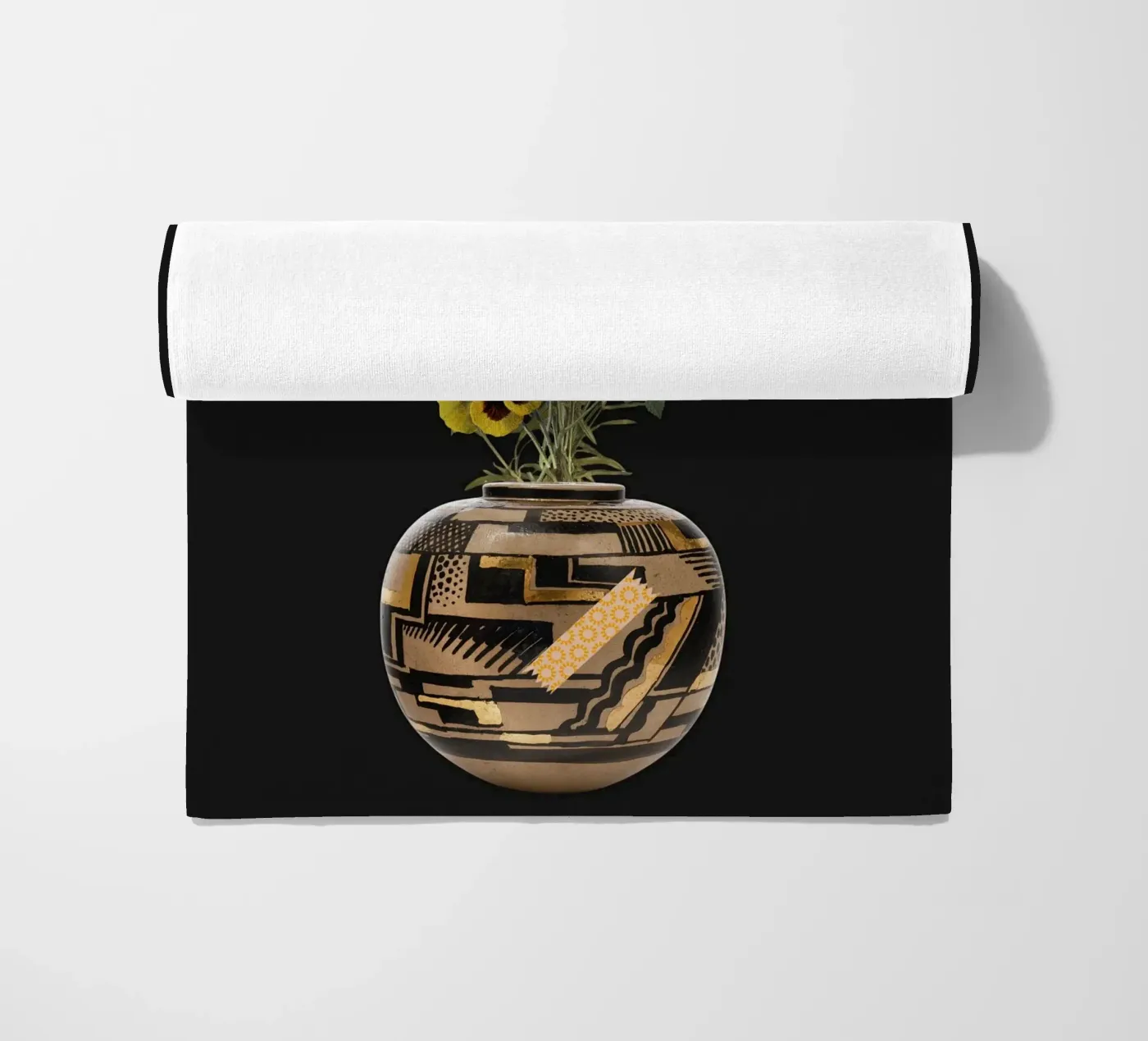 patterned vase strandhanddoek van ramosashop