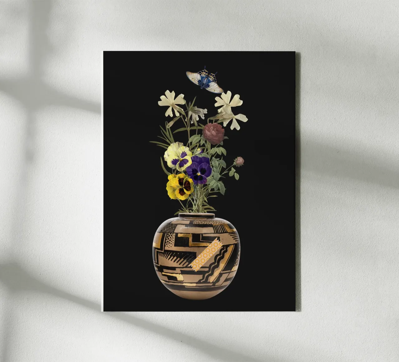 patterned vase canvas by ramosashop