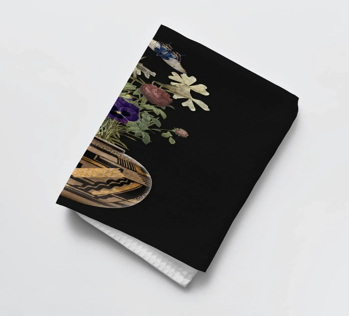 patterned vase tea towel by ramosashop