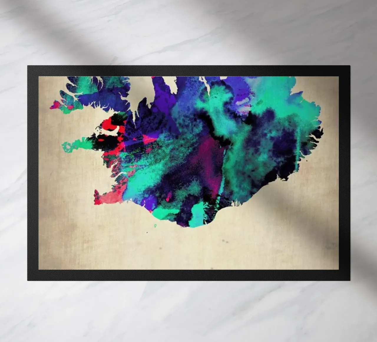 Iceland Watercolor Map zerbino da Naxart