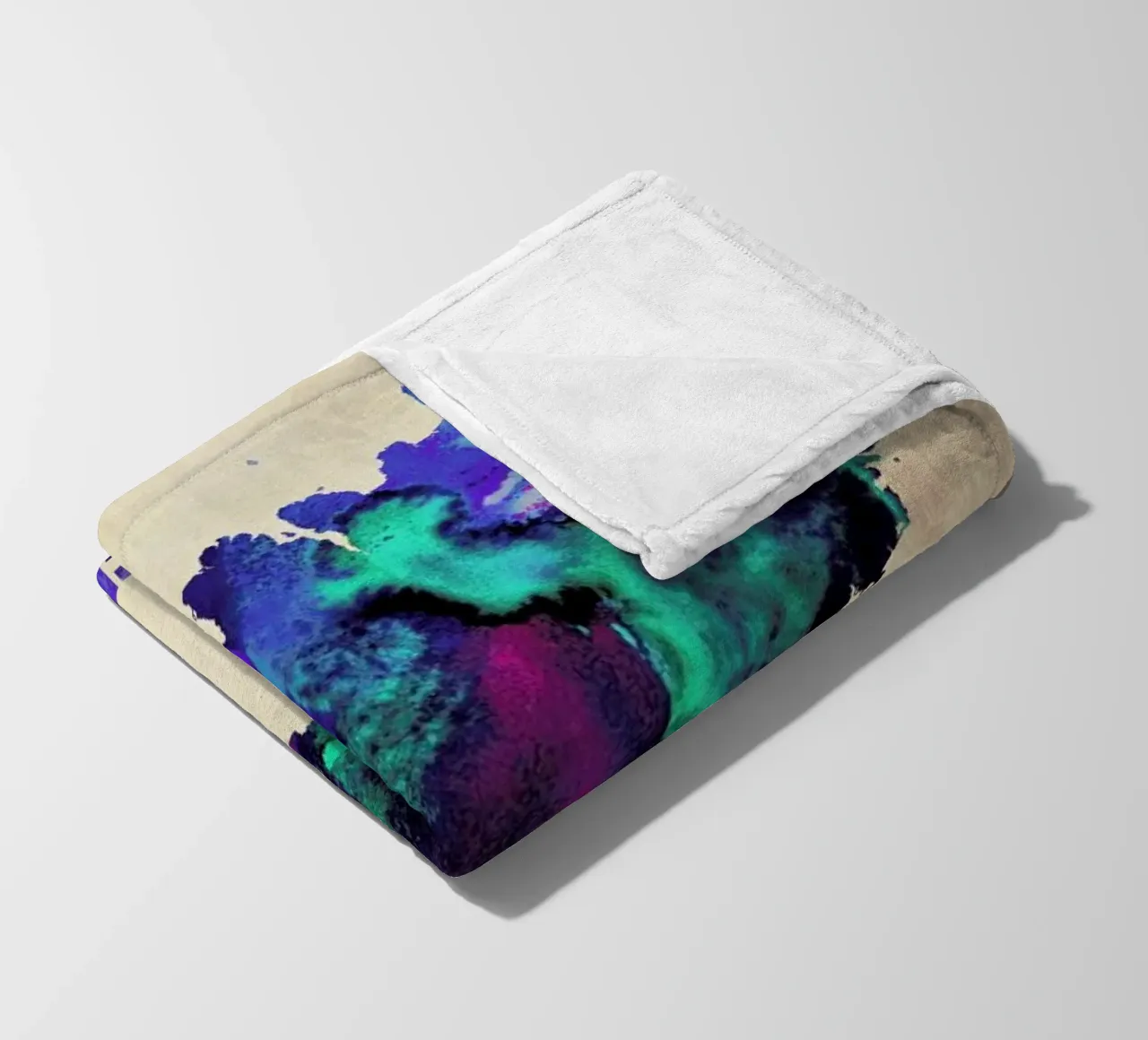 Iceland Watercolor Map coperta in pile da Naxart