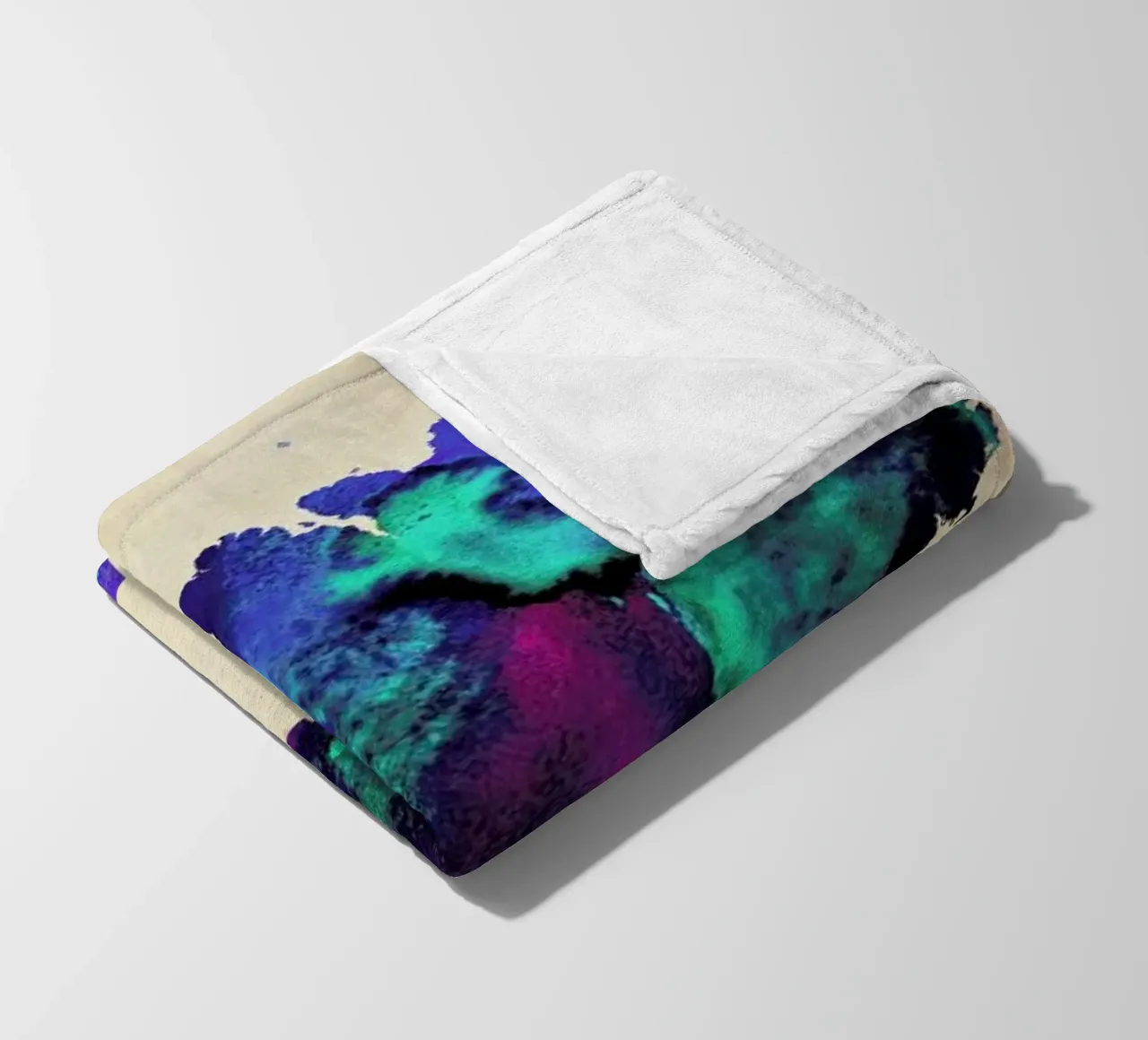 Iceland Watercolor Map coperta in pile da Naxart