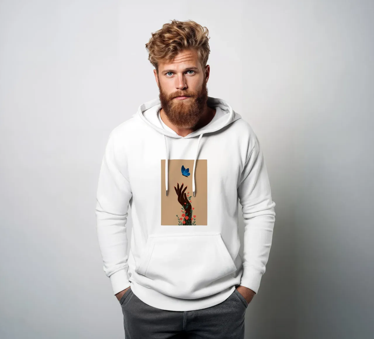 Raggiungere la farfalla felpa con cappuccio da Artie Shifa