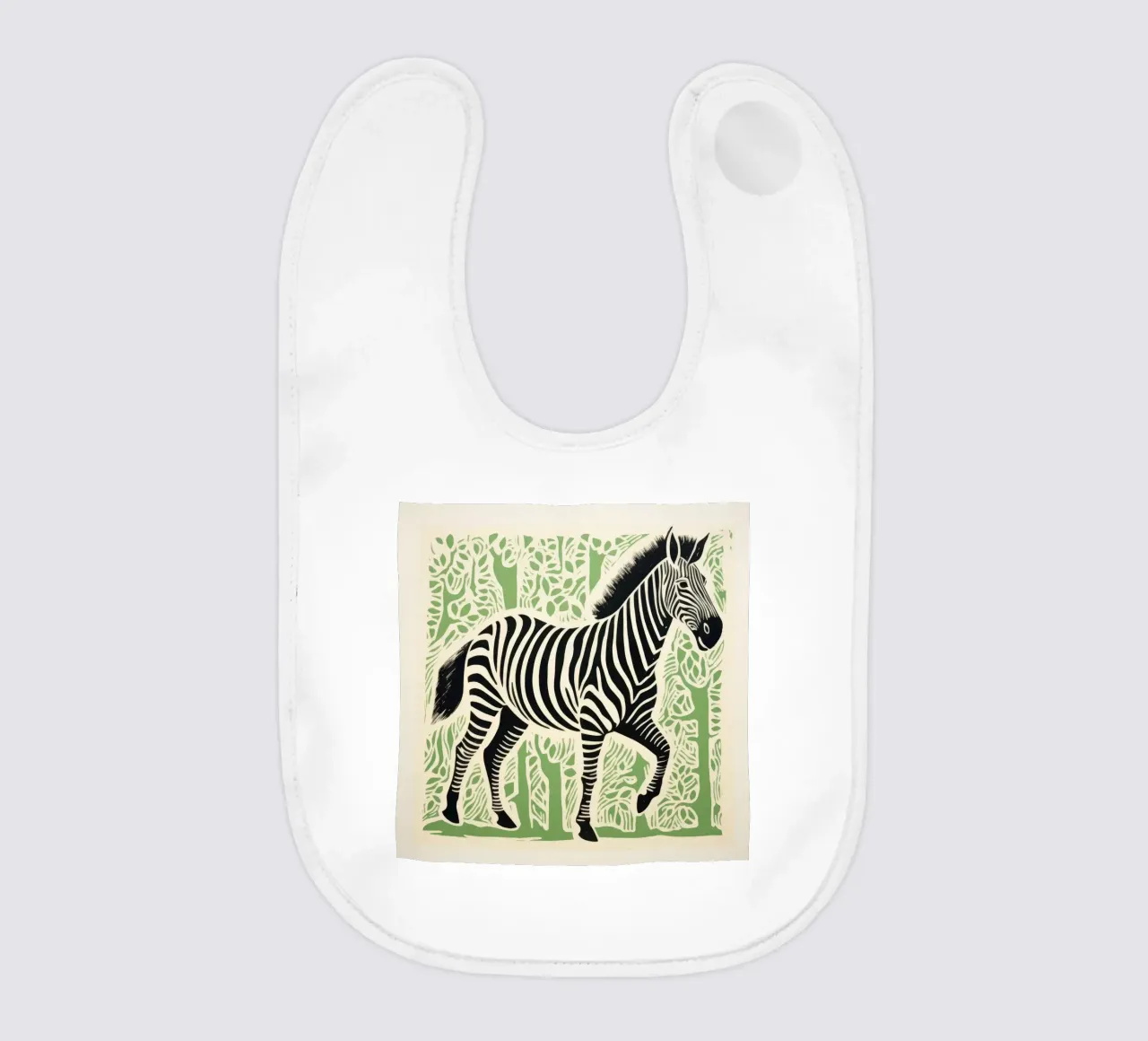 Zebra verde 3 bavaglino da Minimal Animal Art