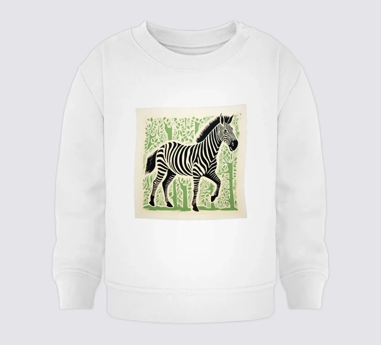 Zebra verde felpa neonato da Minimal Animal Art