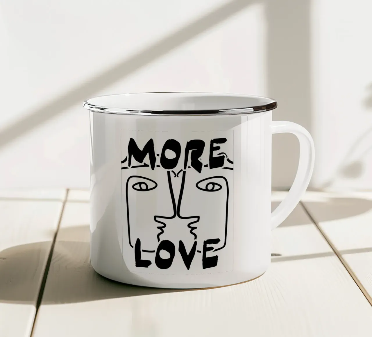 MORE LOVE tazza in smalto da ramosashop