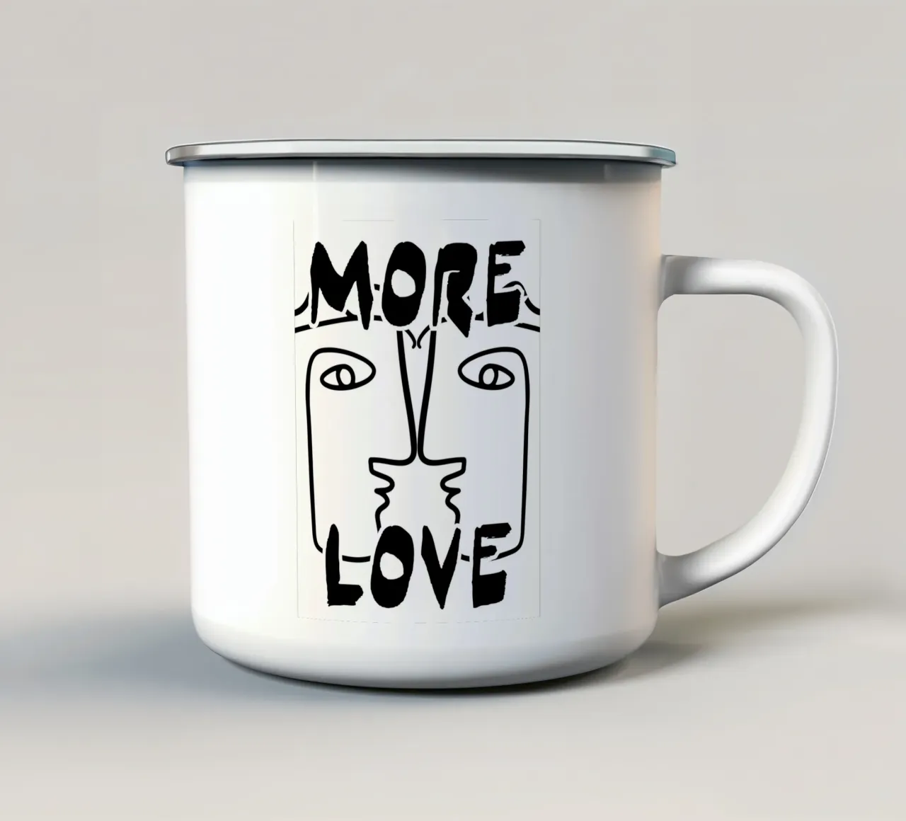 MORE LOVE tazza in smalto da ramosashop