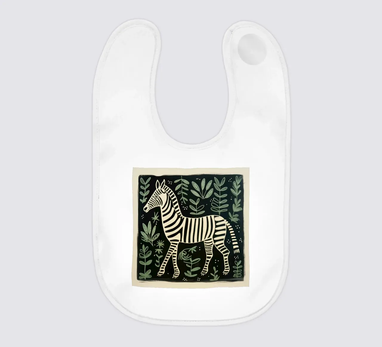Zebra verde 4 bavaglino da Minimal Animal Art