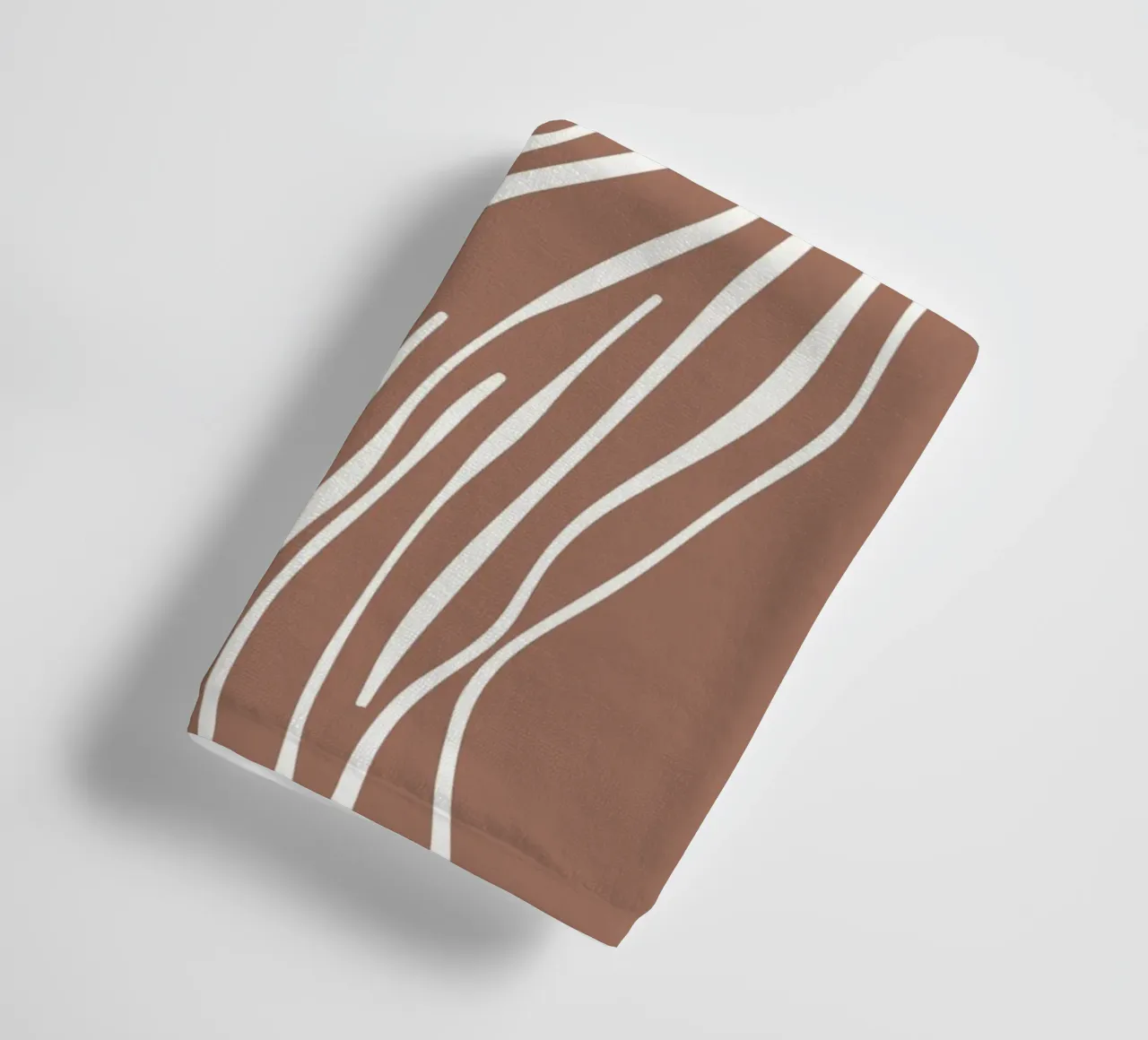 Tree and bird line art in mocha mousse colours towel by Autofocus