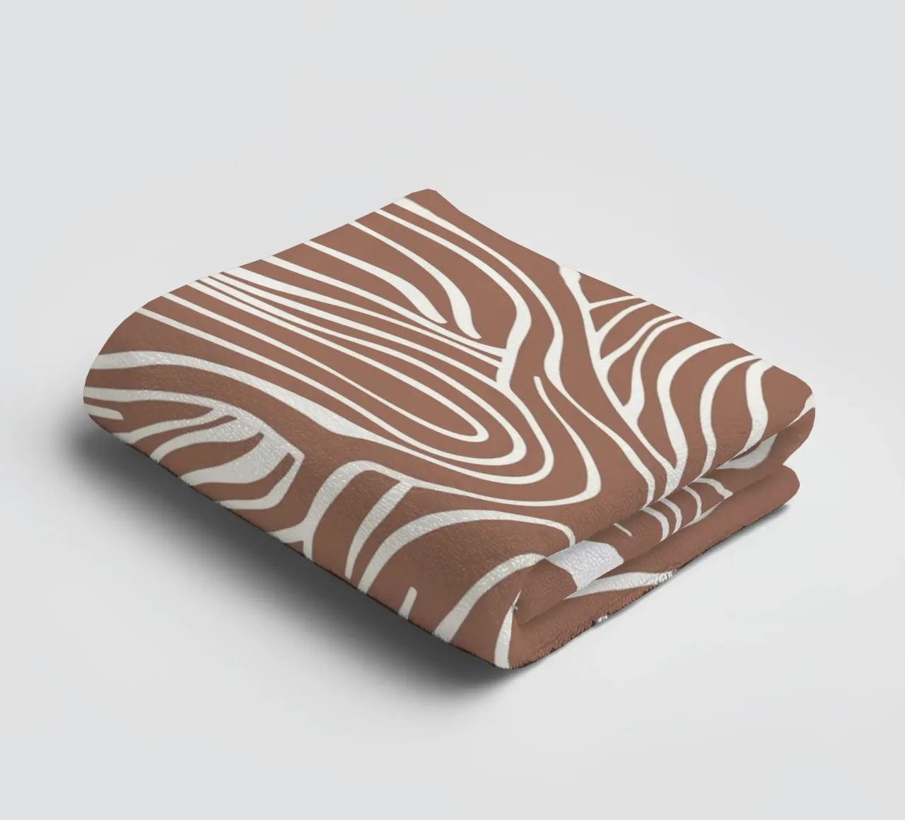 Tree and bird line art in mocha mousse colours towel by Autofocus