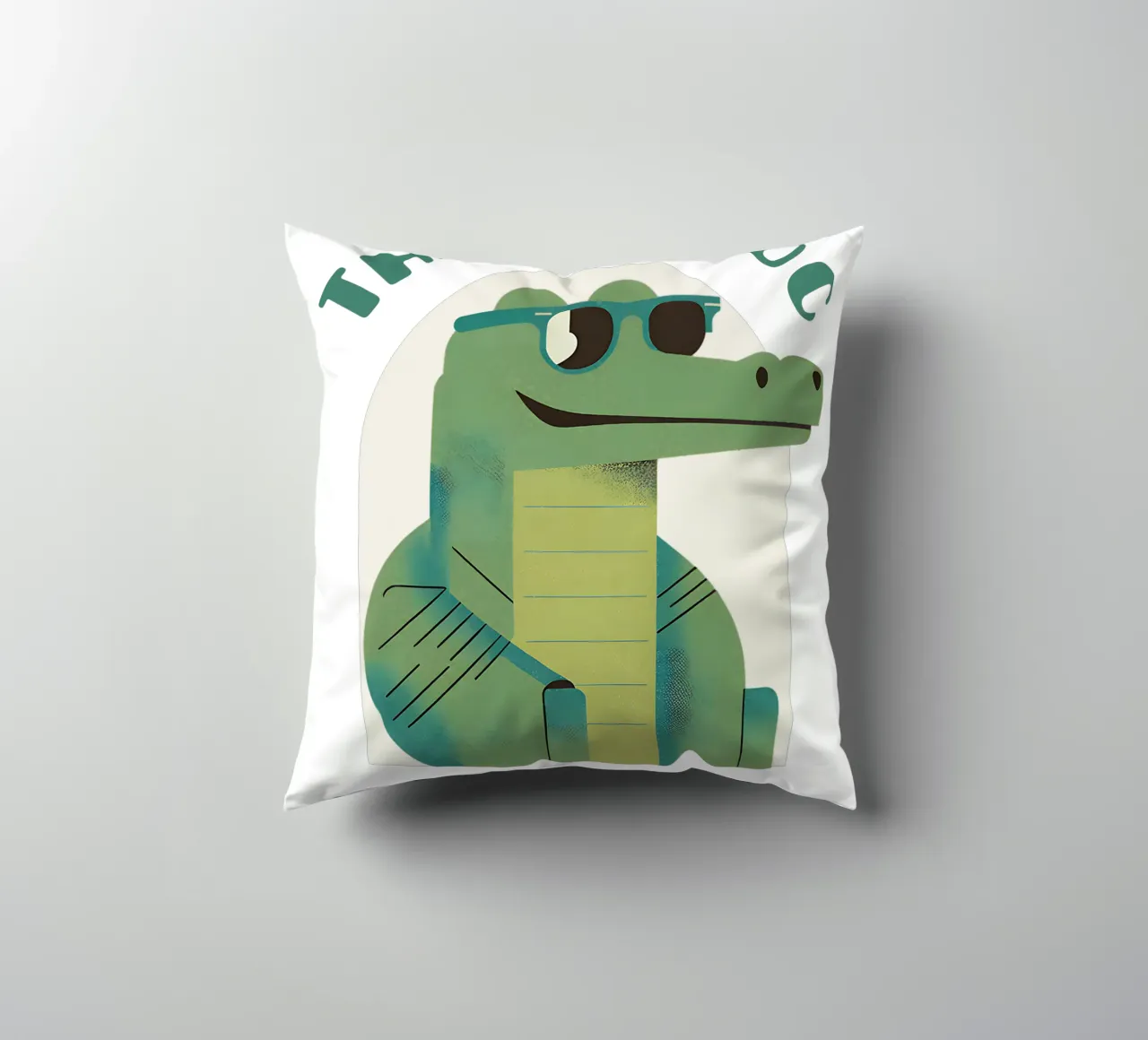 Thank croc it's friday - simpatico e divertente gioco di parole con i coccodrilli cuscino da Punderful Day
