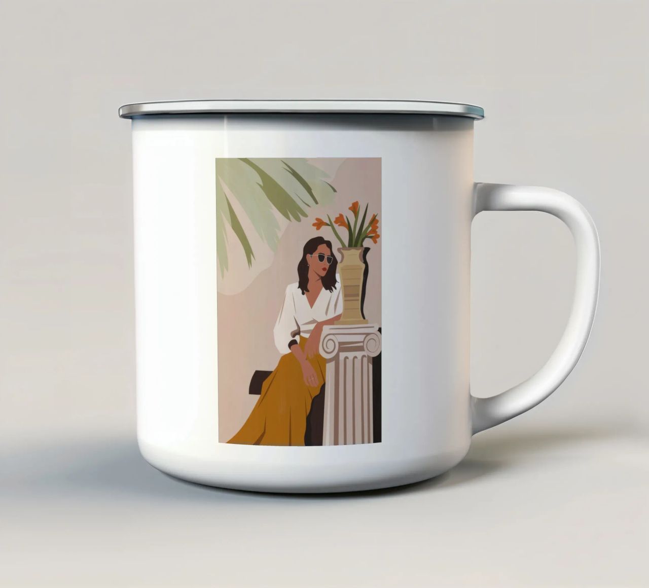 Riflessione classica tazza in smalto da Artie Shifa