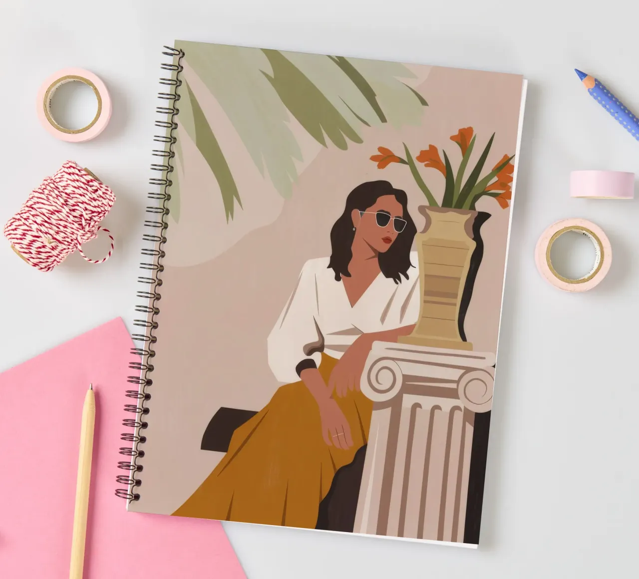 Classical Reflection spiral notebook by Artie Shifa