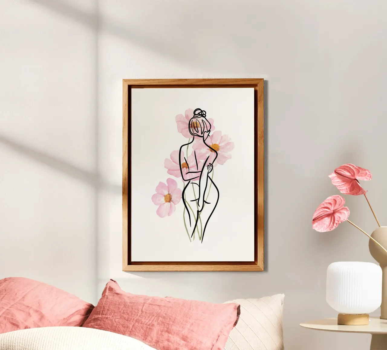 Woman Flowerpower Alu-Dibond von AESTHETIC VIBES by Isabel