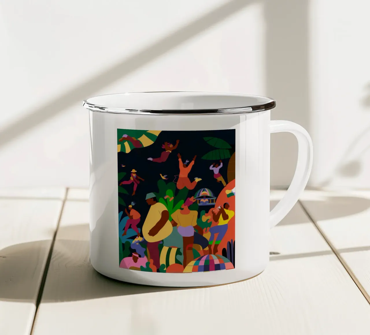 Festa colorata tazza in smalto da Artie Shifa