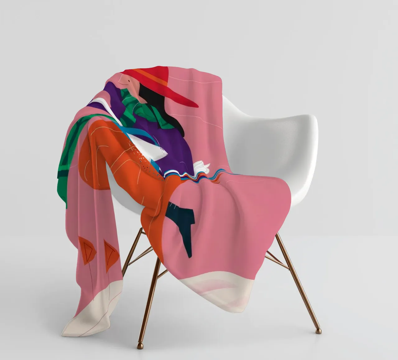 Passeggiata colorata coperta in pile da Artie Shifa